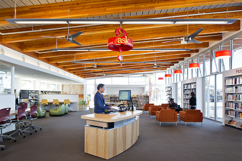Lincoln Acres Library by Safdie Rabines Architects